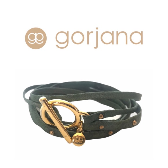 Gorjana Green Leather wrap bracelet